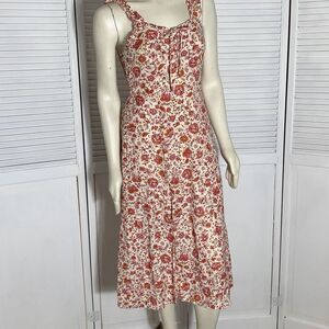 Japna Floral Midi Dress -  Tie Front Small